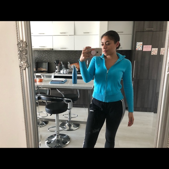 Ralph Lauren Sport Blue Knit Zip Up Sweater - Picture 6 of 7